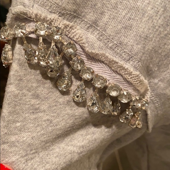 Athleisure sweatshirt with rhinestone trim - Picture 3 of 3